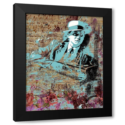 Gangsta Rock Black Modern Wood Framed Art Print by Bolokofsky, Ronald