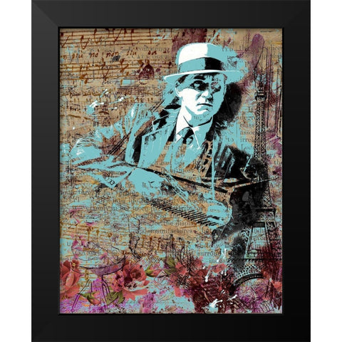 Gangsta Rock Black Modern Wood Framed Art Print by Bolokofsky, Ronald