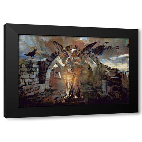 Guardian of the Gate Black Modern Wood Framed Art Print by Bolokofsky, Ronald