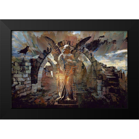 Guardian of the Gate Black Modern Wood Framed Art Print by Bolokofsky, Ronald