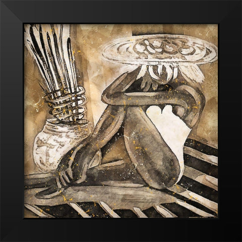 Kick Back Black Modern Wood Framed Art Print by Bolokofsky, Ronald