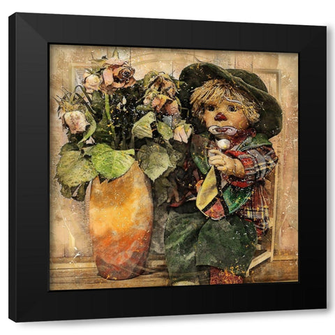 Little Clown Black Modern Wood Framed Art Print by Bolokofsky, Ronald