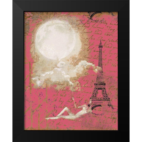 Moon On A String Black Modern Wood Framed Art Print by Bolokofsky, Ronald