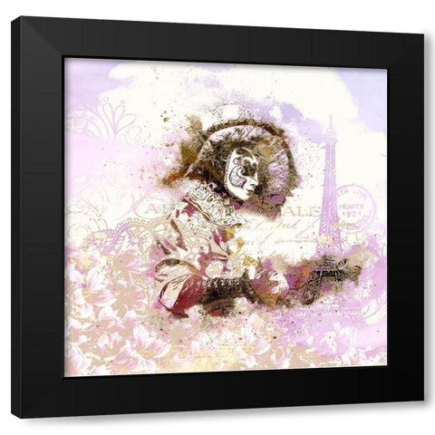 Paris Masquerade II Black Modern Wood Framed Art Print by Bolokofsky, Ronald