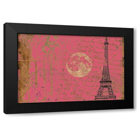 Paris Moon Light Black Modern Wood Framed Art Print by Bolokofsky, Ronald