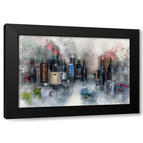 Party Time II Black Modern Wood Framed Art Print by Bolokofsky, Ronald
