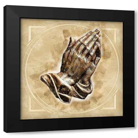 Pray For World Sanity Black Modern Wood Framed Art Print with Double Matting by Bolokofsky, Ronald