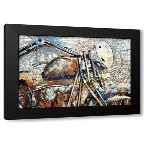Rusty Old Bike Black Modern Wood Framed Art Print by Bolokofsky, Ronald