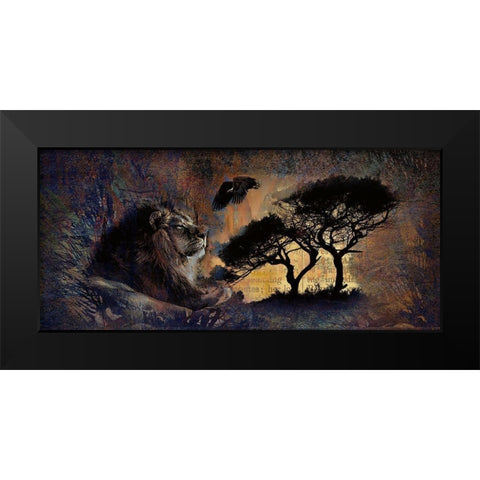 The Lion Sleeps Tonight Black Modern Wood Framed Art Print by Bolokofsky, Ronald