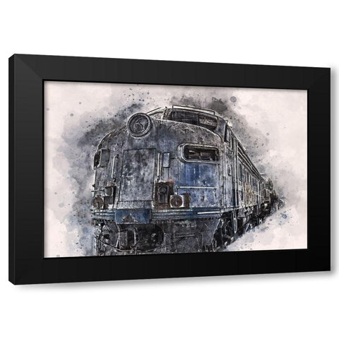 Train  Black Modern Wood Framed Art Print with Double Matting by Bolokofsky, Ronald