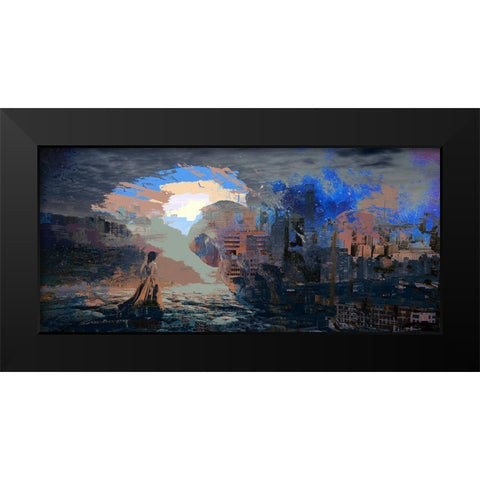 Urban Calling Black Modern Wood Framed Art Print by Bolokofsky, Ronald