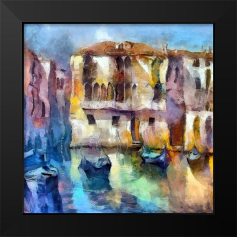 Venice Dreams Black Modern Wood Framed Art Print by Bolokofsky, Ronald