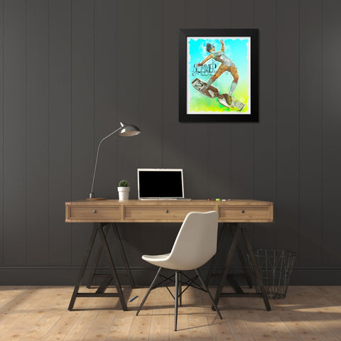 Airboard Black Modern Wood Framed Art Print by Bolokofsky, Ronald