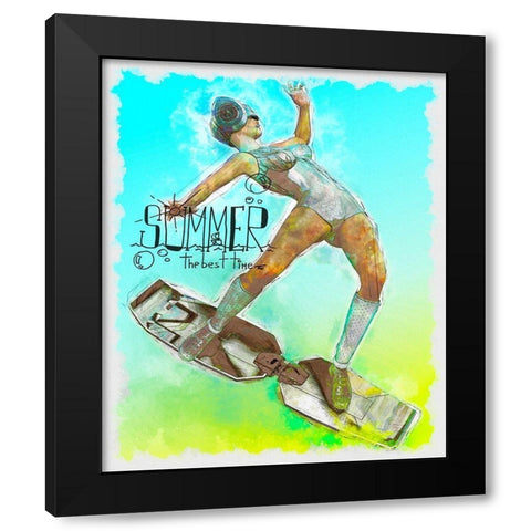 Airboard Black Modern Wood Framed Art Print by Bolokofsky, Ronald