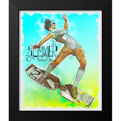 Airboard Black Modern Wood Framed Art Print by Bolokofsky, Ronald