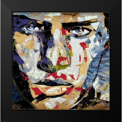 American Portrait  Black Modern Wood Framed Art Print by Bolokofsky, Ronald