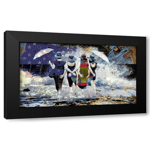 American Sorority Black Modern Wood Framed Art Print with Double Matting by Bolokofsky, Ronald