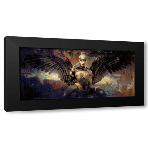 Angel In Waiting Black Modern Wood Framed Art Print with Double Matting by Bolokofsky, Ronald