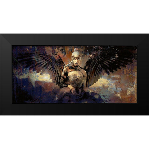 Angel In Waiting Black Modern Wood Framed Art Print by Bolokofsky, Ronald