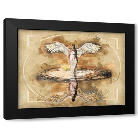 Angel of the Deep Black Modern Wood Framed Art Print with Double Matting by Bolokofsky, Ronald
