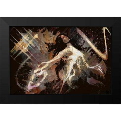 Angel Of the Night Black Modern Wood Framed Art Print by Bolokofsky, Ronald