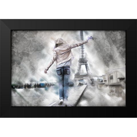 Balance In Paris II Black Modern Wood Framed Art Print by Bolokofsky, Ronald