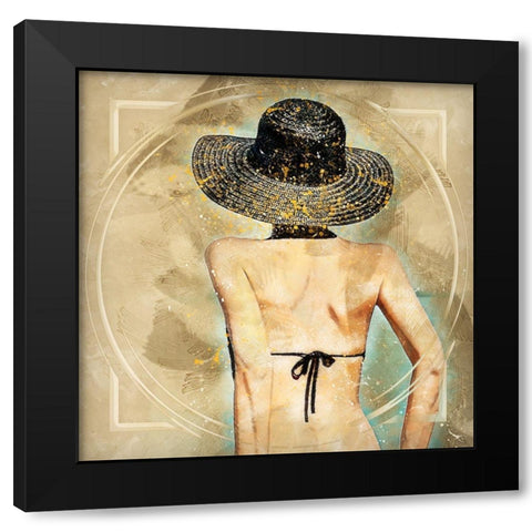 Bikini Top and Hat Black Modern Wood Framed Art Print by Bolokofsky, Ronald