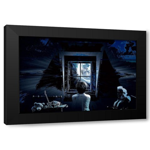 Childhood Dreams Black Modern Wood Framed Art Print by Bolokofsky, Ronald