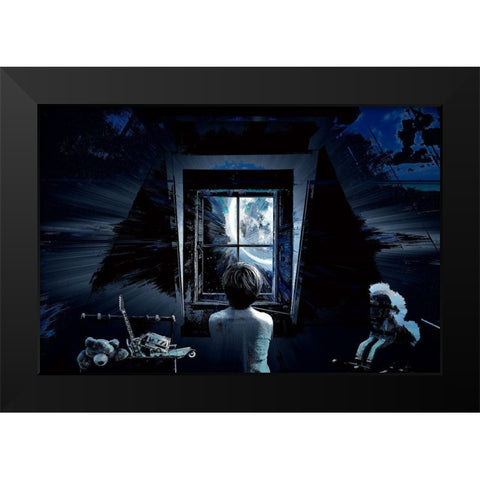 Childhood Dreams Black Modern Wood Framed Art Print by Bolokofsky, Ronald