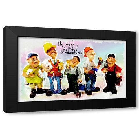 Craftsmen Black Modern Wood Framed Art Print with Double Matting by Bolokofsky, Ronald