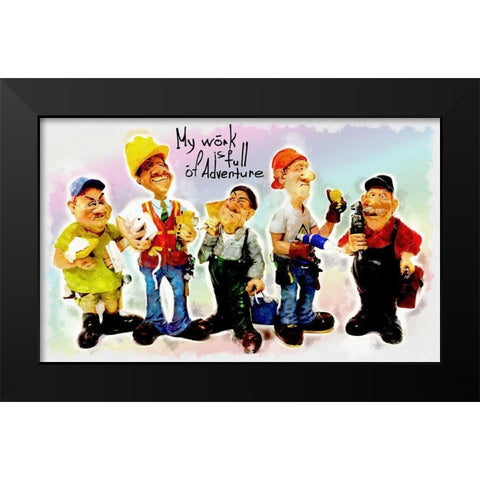 Craftsmen Black Modern Wood Framed Art Print by Bolokofsky, Ronald