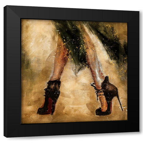 Dancing Heels Black Modern Wood Framed Art Print with Double Matting by Bolokofsky, Ronald