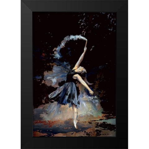Dancing With A Flair Black Modern Wood Framed Art Print by Bolokofsky, Ronald