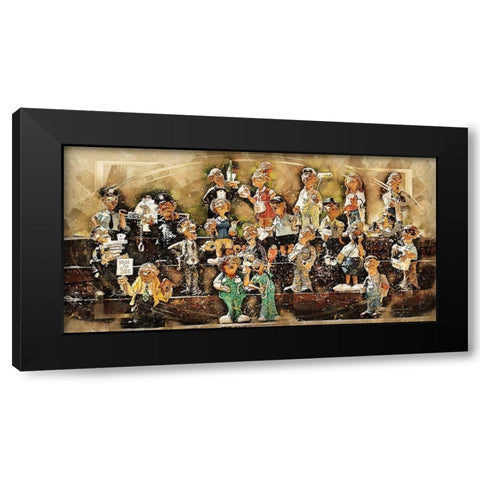 Different Walks of Life Black Modern Wood Framed Art Print by Bolokofsky, Ronald