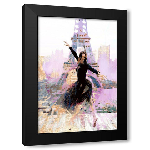 Eiffel Ballet I Black Modern Wood Framed Art Print by Bolokofsky, Ronald