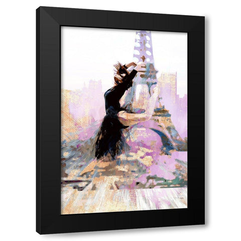 Eiffel Ballet II Black Modern Wood Framed Art Print by Bolokofsky, Ronald