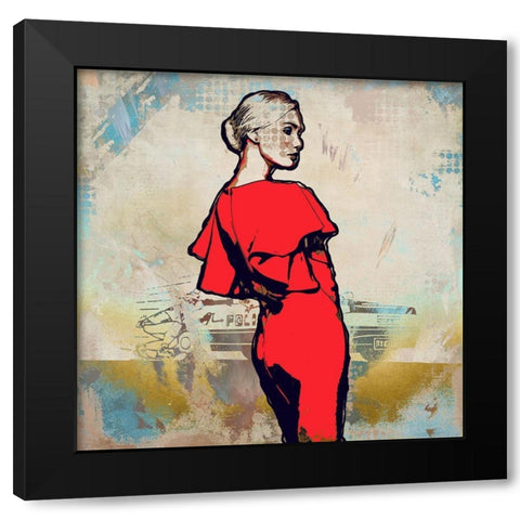 Fashionista VI Black Modern Wood Framed Art Print with Double Matting by Bolokofsky, Ronald