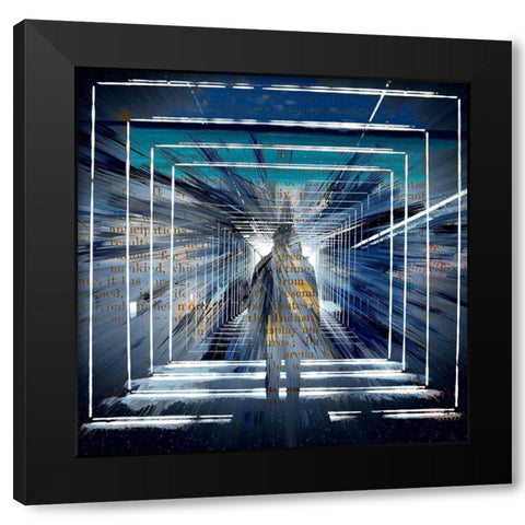 Infinity Black Modern Wood Framed Art Print by Bolokofsky, Ronald