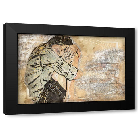 Inner Thoughts Black Modern Wood Framed Art Print with Double Matting by Bolokofsky, Ronald