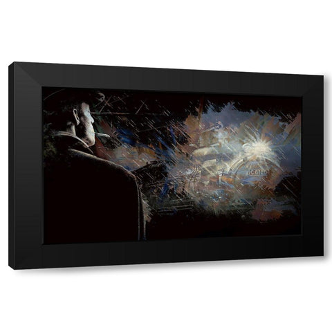 Late Arrival Black Modern Wood Framed Art Print by Bolokofsky, Ronald