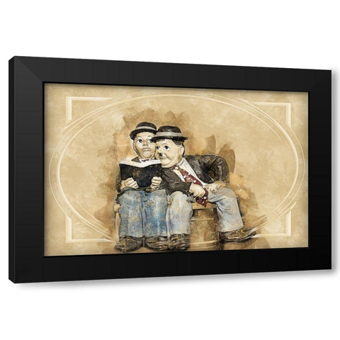 Laurel and Hardy Black Modern Wood Framed Art Print with Double Matting by Bolokofsky, Ronald