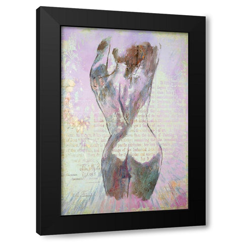 Lavender Beauty Black Modern Wood Framed Art Print with Double Matting by Bolokofsky, Ronald