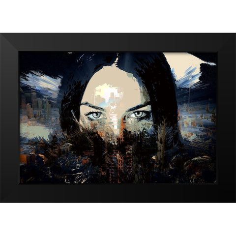 Metro Watcher Black Modern Wood Framed Art Print by Bolokofsky, Ronald