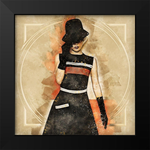 Mid Century Fashion Black Modern Wood Framed Art Print by Bolokofsky, Ronald