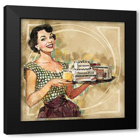 Mid Century Housewife Black Modern Wood Framed Art Print with Double Matting by Bolokofsky, Ronald
