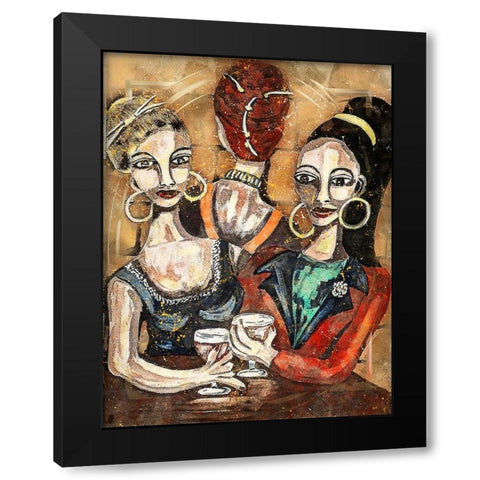 Mid Century Margaritas Black Modern Wood Framed Art Print with Double Matting by Bolokofsky, Ronald