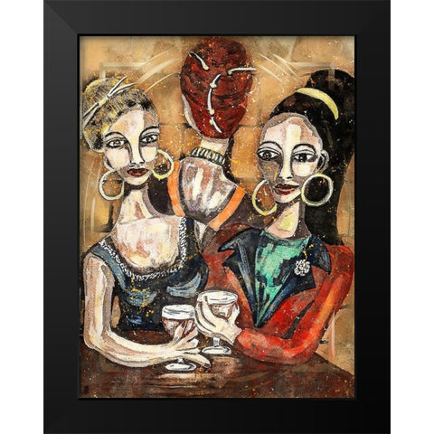 Mid Century Margaritas Black Modern Wood Framed Art Print by Bolokofsky, Ronald