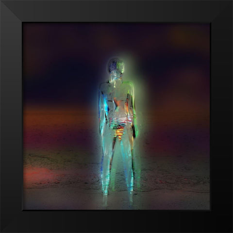 Midnight Glow Black Modern Wood Framed Art Print by Bolokofsky, Ronald