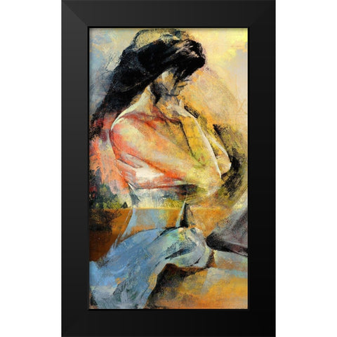 Modesty II Black Modern Wood Framed Art Print by Bolokofsky, Ronald