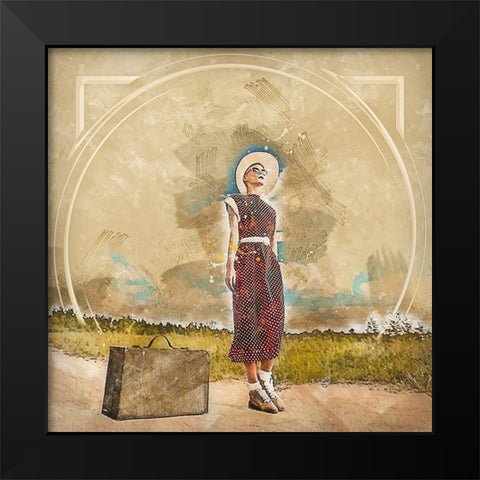 Retro Travel II Black Modern Wood Framed Art Print by Bolokofsky, Ronald